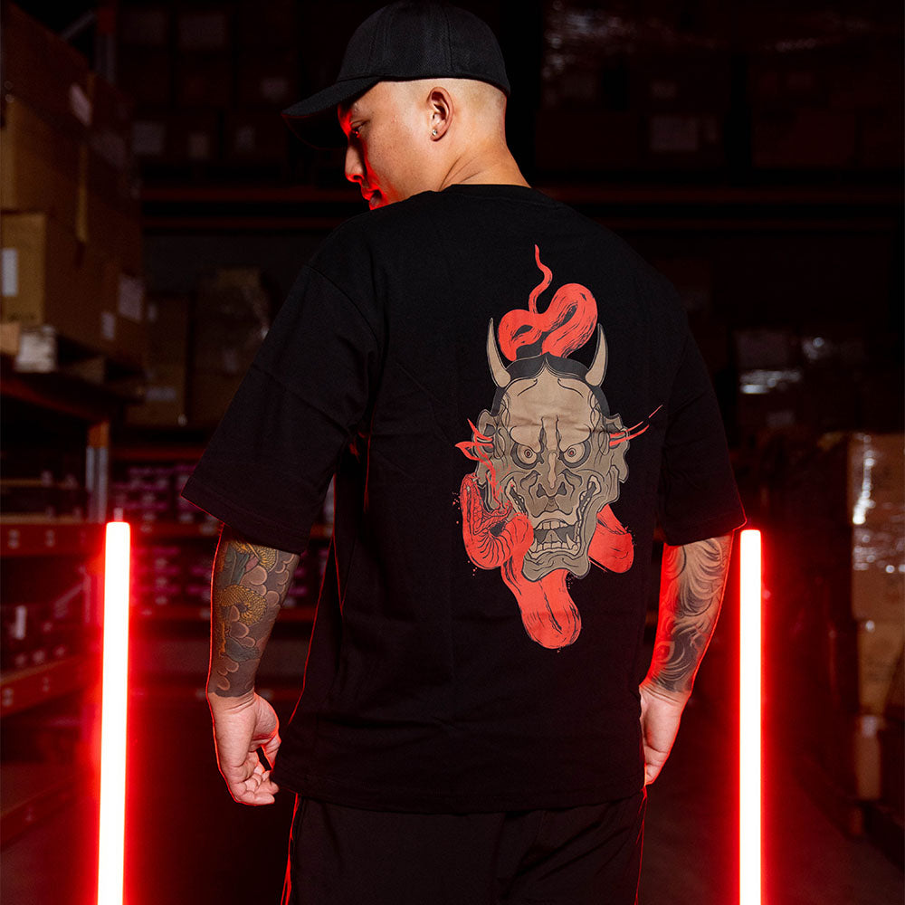 Camiseta oversize Hannya x Snake 