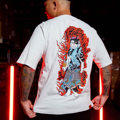 Monmon Cat x Fudo Myoo Oversize Tee