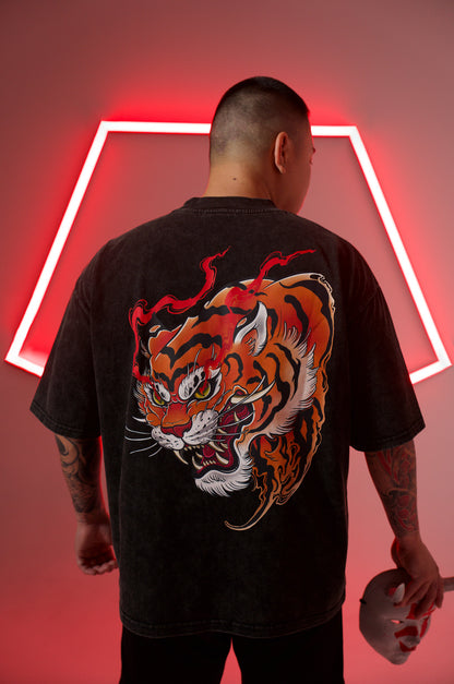 Camiseta de gran tamaño con tigre